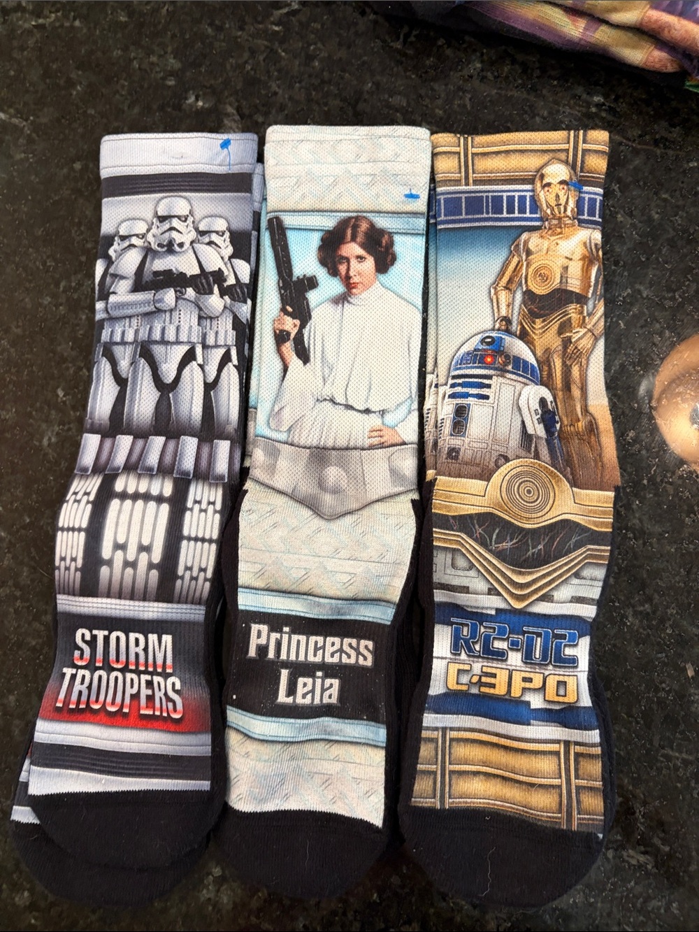 Star Wars Crew Socks Set - Black, White, Gold, Blue